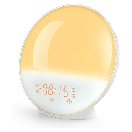 saney Digital Sunrise Alarm Clock Wake up Light Sleep Aid Works With Alexa