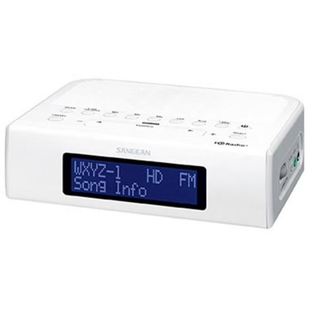 Sangean HD AM & FM-RBDS Digital Tuning Clock Radio with USB Phone Charging