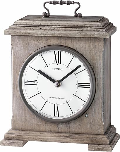 Seiko Baird Musical Mantel Clock, Gray