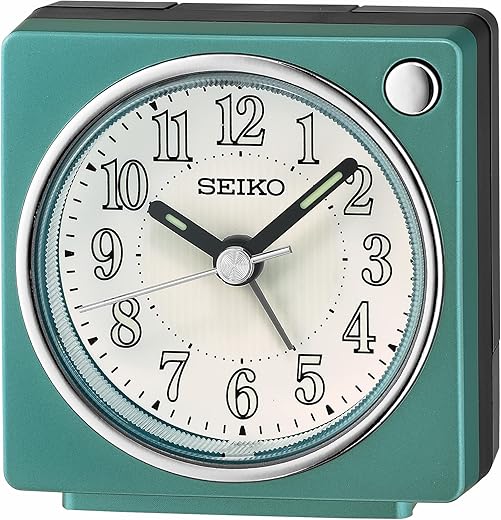 Seiko Fuji II Bedside Alarm Clock, Metallic Green