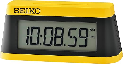 Seiko Modern Marathon Alarm Clock, Black