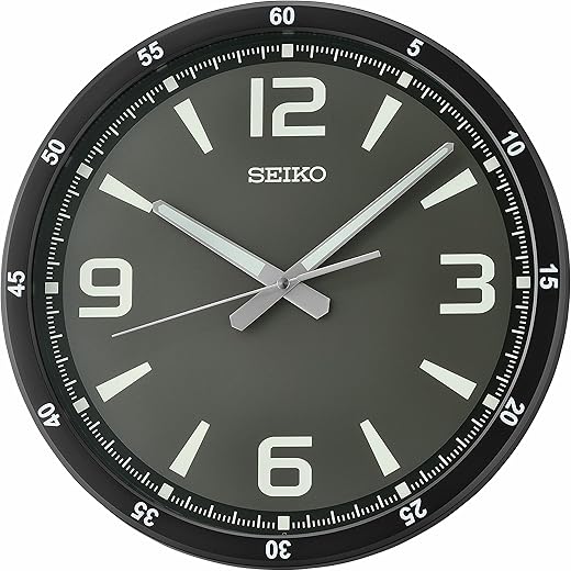 Seiko Shi Dial Wall Clock, Black