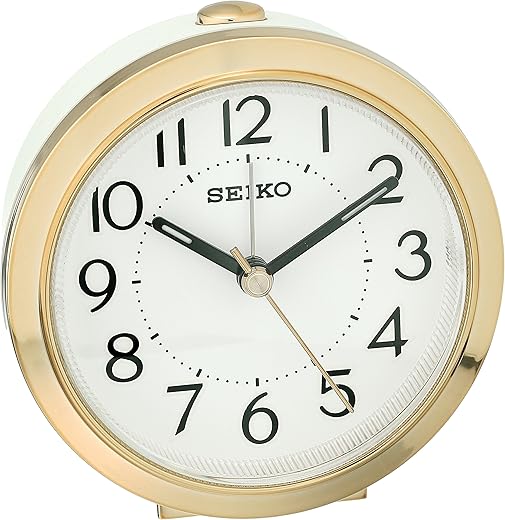 Seiko Sussex Bedroom Alarm Clock, Gold