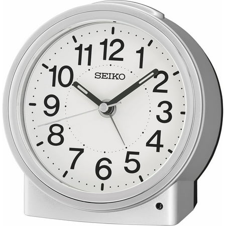 Seiko Sussex II Non Ticking Bedroom Alarm Clock, Gold