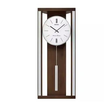 Seiko Wall Clock with Pendulum and Dual Chimes