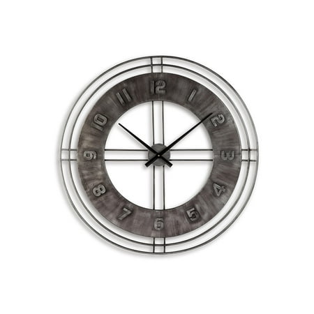 Signature Design by Ashley Casual Ana Sofia Wall Clock Antique Gray