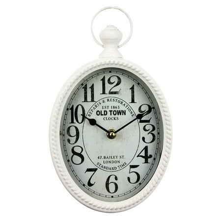 Silent decorative wall clock powered by battery，Old-fashioned antique design, rural retro style.