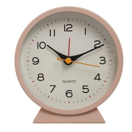 Simple metal small alarm clock creative bedside luminous desk clock table top silent student clock