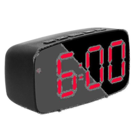 Smart Digital Alarm Clock Bedside,red Led Travel Usb Desk Clock With 12/24h Date Temperature Snooze