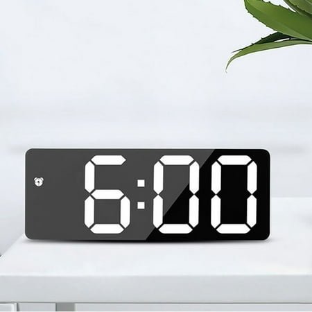 Smart Digital Alarm Clocks for Bedrooms, LED Screen, Snooze, Dimmable, Temperature, Date, 12/24Hr, Small Electronic Desk Clock for Kitchen Office Home Outdoor