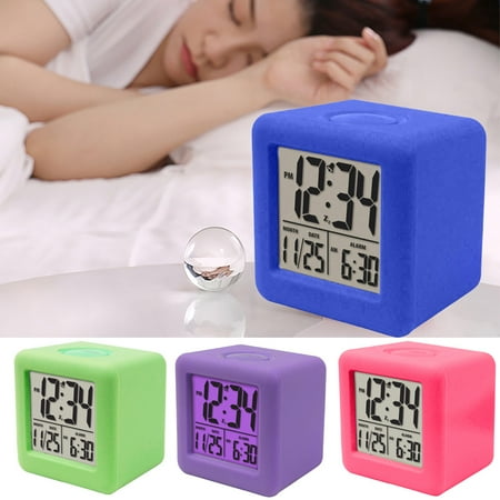 SPRING PARK Digital Shock-proof Alarm Clock Silicone LED Light Multifunctional for Home Office