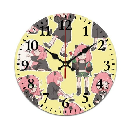 Spy Family wall clocks battery operated decorative 25cm/9.84in