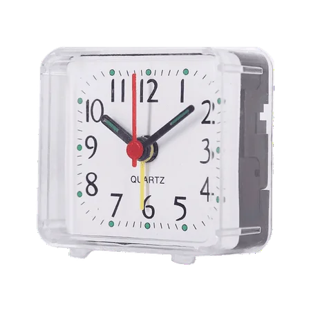 Square Silent Alarm Clock - Creative Electronic Mini Desk Clock for Bedroom Decor and Travel