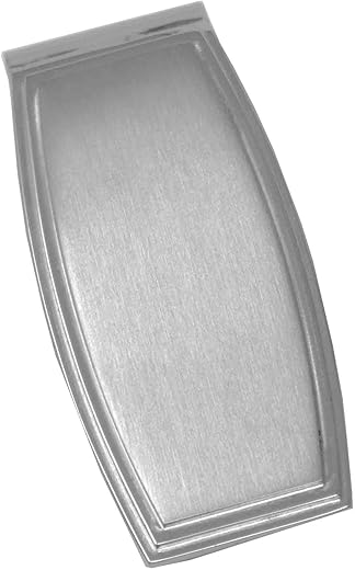 Stephanie Imports Brushed Silver Oval Stainless Steel Boxed Money Clip