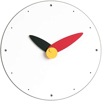 Stephanie Imports Modern Minimalist Red & Black Wall Clock