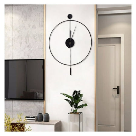 ‎Studyli Minimalist Wall Clock Round Home Clock Silent Large Modern Art Decor Home 23.6''