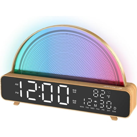 Sunrise Alarm Clock Wake Up Light for Kids, Bedrooms, Digital Sunlight Alarm Clock Dawn Simulator with Touch Night Light, 13 Soothing Sounds, Snooze Timer, Dual Alarms, Sunrise Simulation