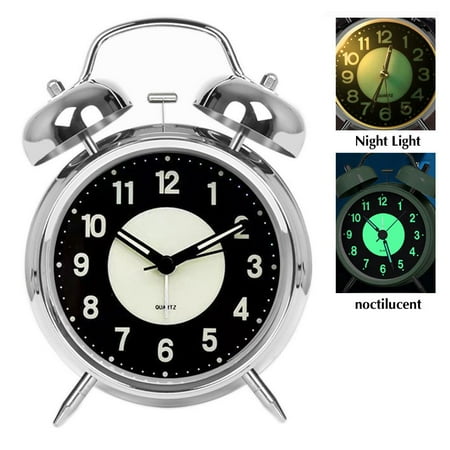 Super Loud Alarm Clock For Heavy Sleepers Adult,Twin AU Bell Silent 4Inch V8G9