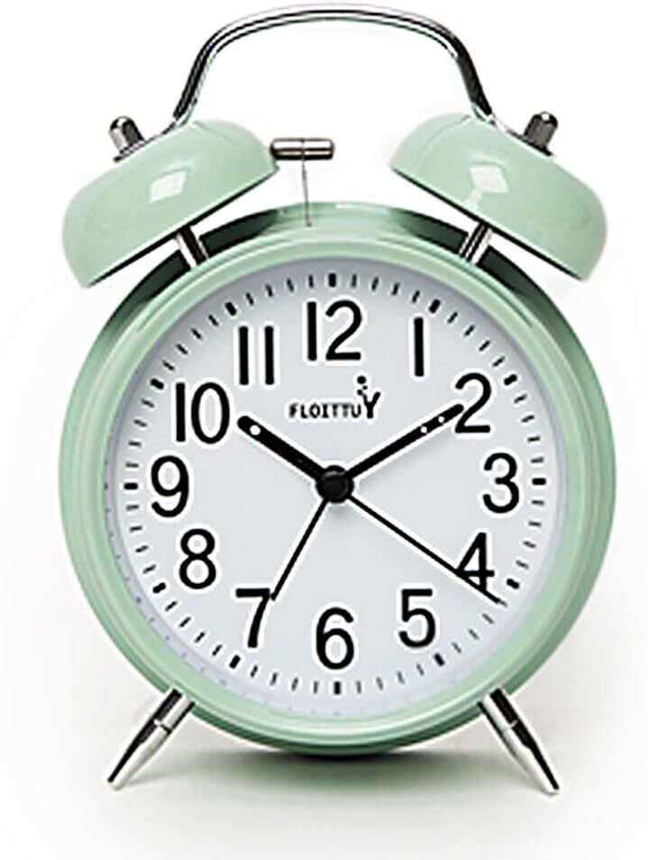 Super Loud Alarm for Deep Sleepers 4'' Twin Bell Alarm Clock with Backlight Home