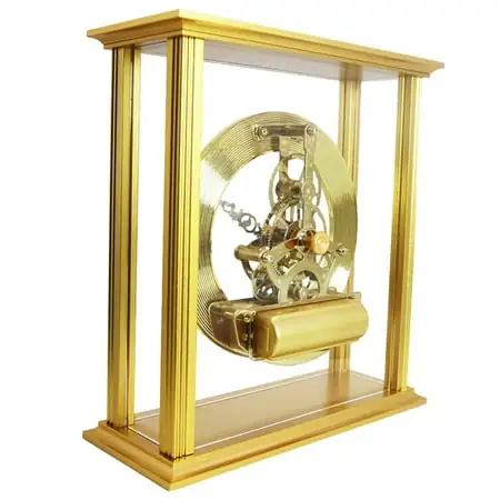 Table Clock, Timepiece, Classic, Modern,Anniversary Gift Metal Clock Table Desk Alarm Clock for Home Bedroom Bathroom Bedroom