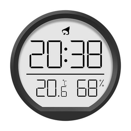 Temperature and Humidity Meter Clock Indoor Household Electronic Alarm Clock Kitchen Digital Display Alarm Clock Wall-mounted Room Temperature Meter