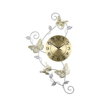 Three Star Import & Export YC990 30 x 17 in. Wall Clock with Butterflies