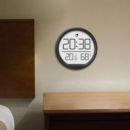 Tongina Quartz Digital Wall-mounted Stylish Digital Alarm Wall Clock