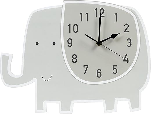 Trend Lab Elephant Wall Clock, Gray