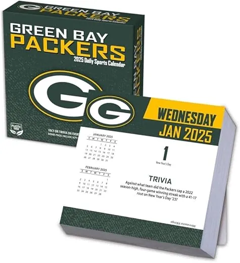 TURNER SPORTS Green Bay Packers 2025 Box Calendar (25998053039)