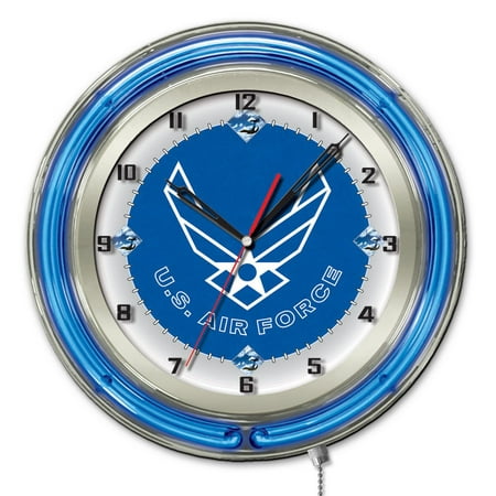 United States Air Force 19 Double Neon Wall Clock