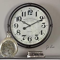 Uttermost Nakul Industrial Wall Clock 06449