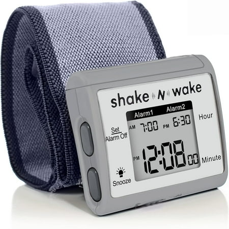 Vibrating Alarm Clock - Shake N Wake - Silent Alarm Wristband Watch - with Dual Alarms