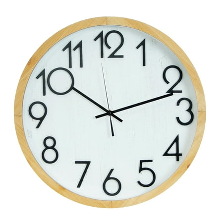 VIP Wood 18 in. White Wall Clock