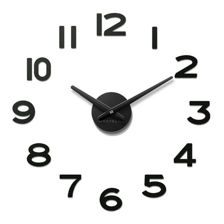 Westclox 20 Quartz Analog Modern Floating Numbers Wall Clock, Easy to Mount