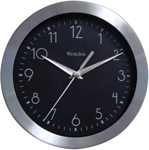 Westclox 36001A Wall Clock, 1, Stanless Black