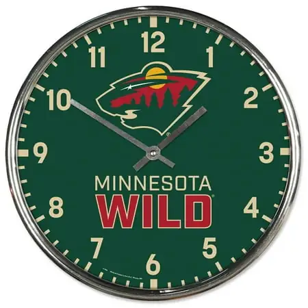 WinCraft Minnesota Wild Chrome Wall Clock