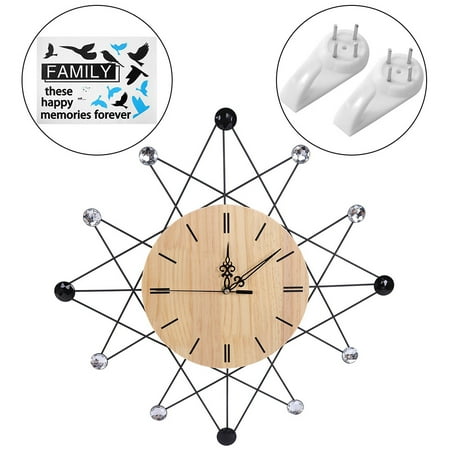 Wrought Iron Wall Clock - Elegant Decorative Timepiece for Living Room or Bar