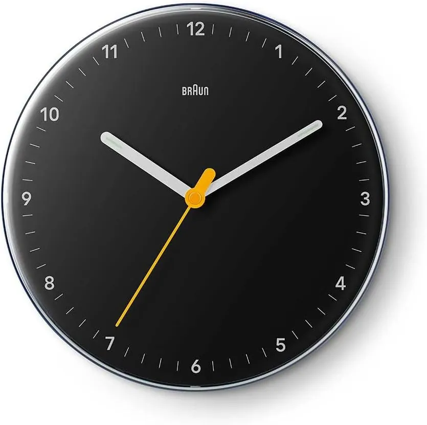 Brown BC26B Wall Clock, Black, フリー, Minimalist