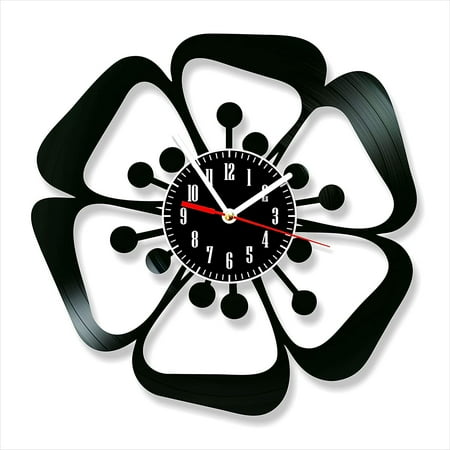 YanGxx Flower Vinyl Record Wall Clock Retro style Wall clock Silent Home Decor Unique Art Special Home Accessories Creative Personality Gift