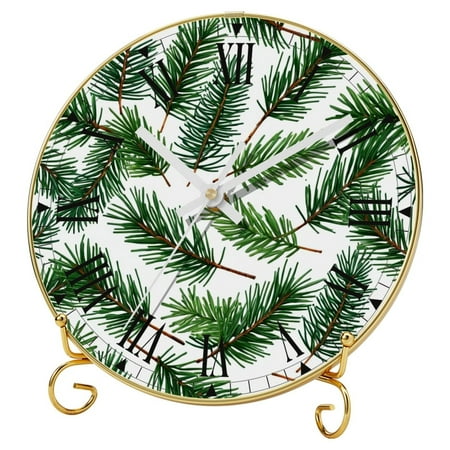 YZUOUZY Wall Decor,Outdoor Clock,Wall Clocks,Tempered Glass,Pineapple Fruit Tropical Monstera Palm