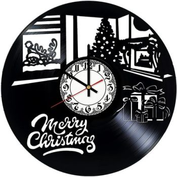 YanGxx Happy Holiday Vintage Black Vinyl Record Wall Clock Wall Art 3D Modern Design Office Bar Room Home Decor Gift