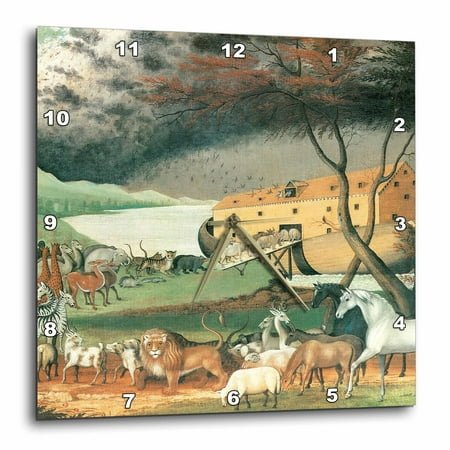 3dRose Noahs Ark Vintage- Religion- Animals - Wall Clock, 15 by 15-inch