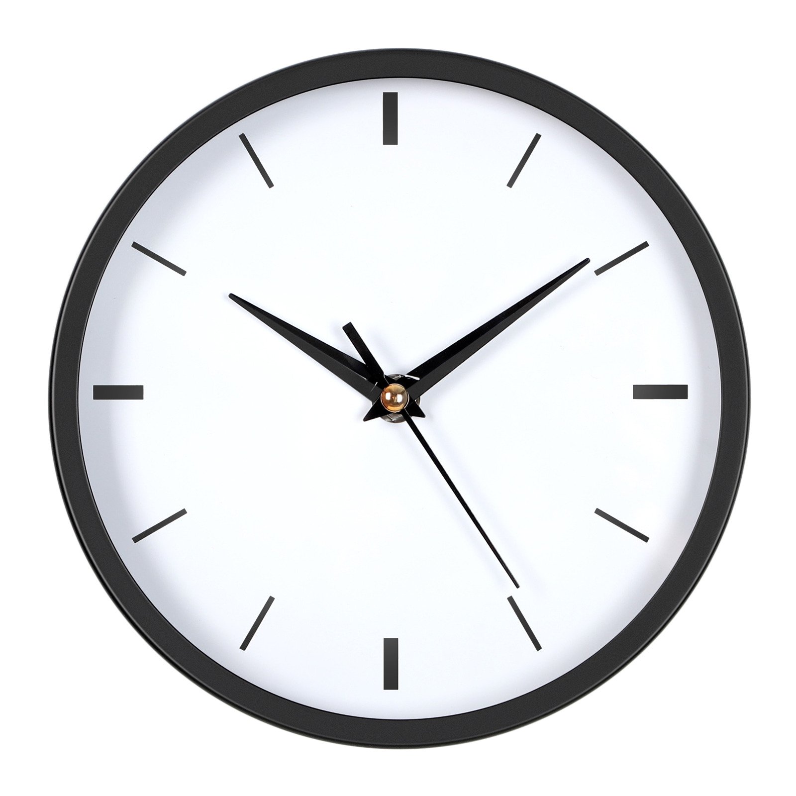 8inch Stainless Steel Wall Clock Silent Non-Ticking Wall Clocks Battery Operated