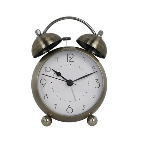 Alarm Clock Bedroom Retro Creative Metal Alarm Clock Personalized and Minimalist Luminous Quartz Alarm Clock Table Clock Bedside Clock