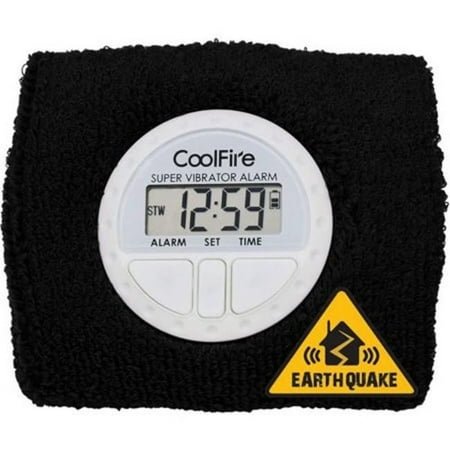 America Digital Accessories Coolfire Vibrating Alarm Clock, Black