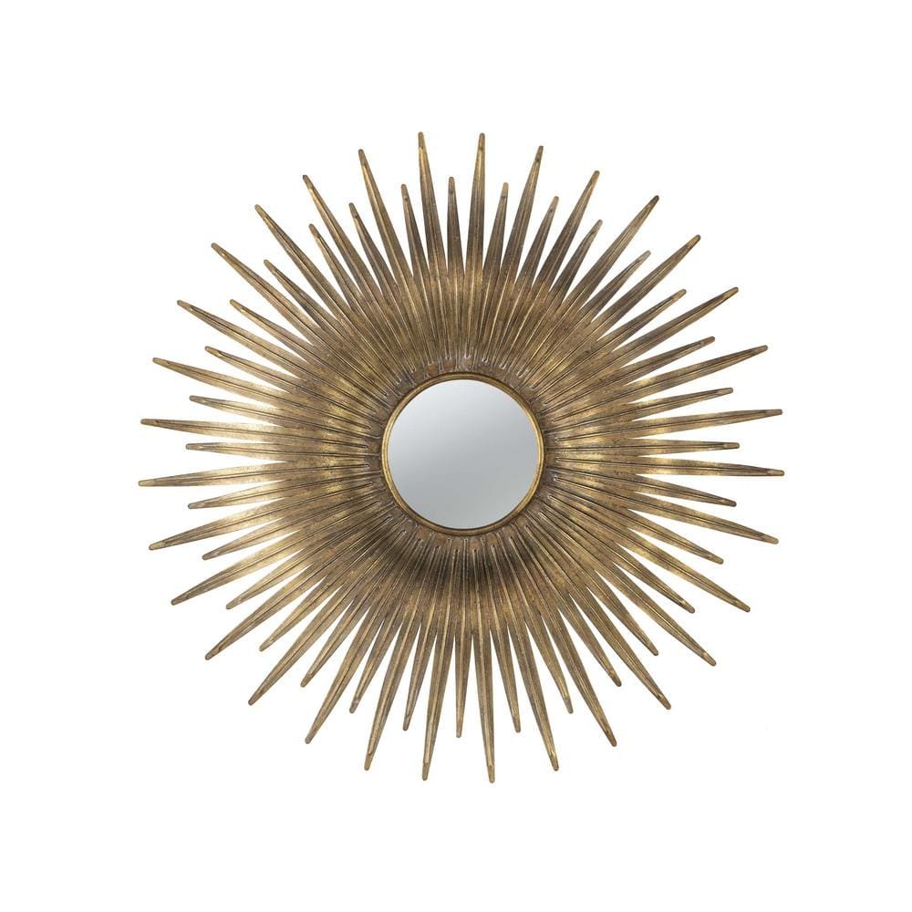 Anky 28.3 in. W x 28.3 in. H Iron Framed Gold Wall...