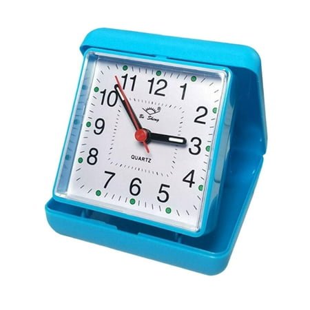 Big sale! NEW Quartz Travel Alarm Clock with Case - Holiday / Travelling O2Q4