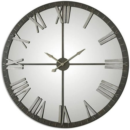 Bowery Hill Contemporary Large Metal Bronze Wall Clock