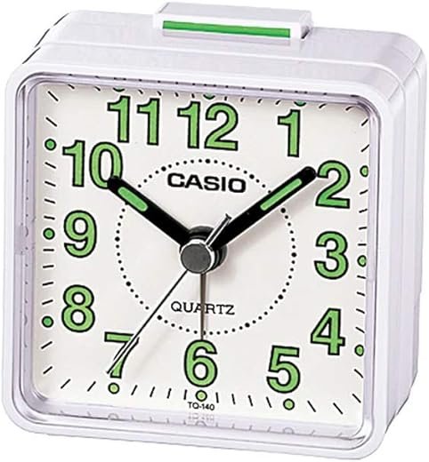 Casio TQ140-7 Tq140 Travel Alarm Clock - White