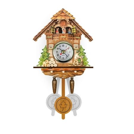 CCOCC Cuckoo Clock,Customizable Wall Clock,Durable MDF House Clock,Easy-Battery Access and Adjustment Dial